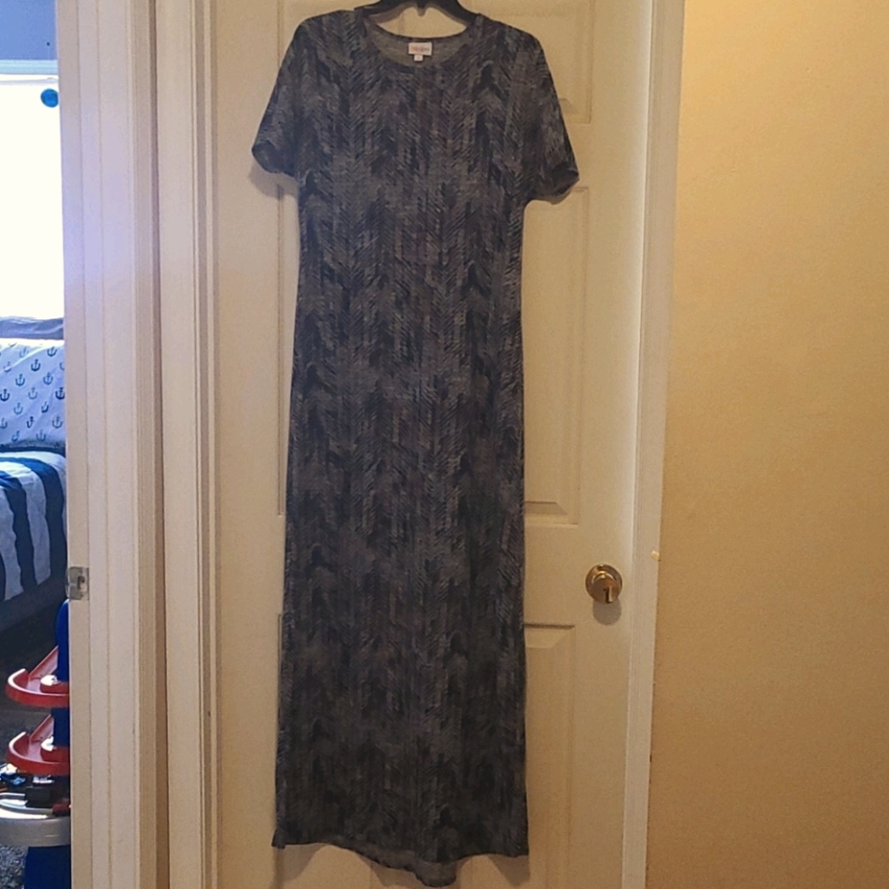 LuLaRoe Blue Patterned Maxi Dress